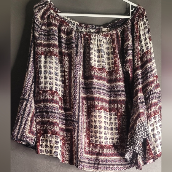 Ganji LA women floral boho blouse size 2X wide shoulder - Picture 2 of 8